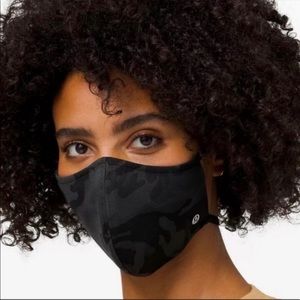 Lululemon Black Camo Face Mask Double Strap Unisex